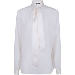 Tom Ford Women Silk Crepe De Chine Lavalliere Tunic Top